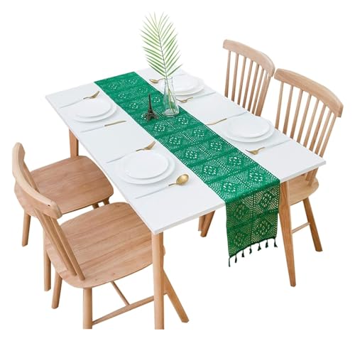 Chemin de table en coton fait main avec pompons de table élégants - 6