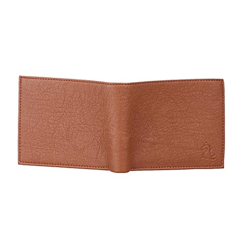 Image of KARA Tan Men's Faux Leather Wallet - Bifold Wallet for Men with De-Attachable Card Holder Sleeves