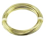 14 Ga Brass Round Wire 1/2 Lb. - 40 Ft. Coil (#260 Solid Raw Bare Brass)