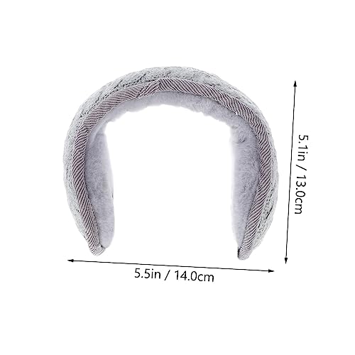 PartyKindom Cotton Knit Foldable Earmuff Adorable Warm Ear Protectors for Winter Unisex Fluffy Ear Covers for Outdoor Activities2