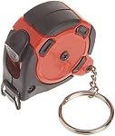 Crescent Lufkin 1/2" x 6' Mini Hi-Viz Orange Yellow Clad Keychain Tape Measure - Branded Tray Pack , Black - CS8506MP