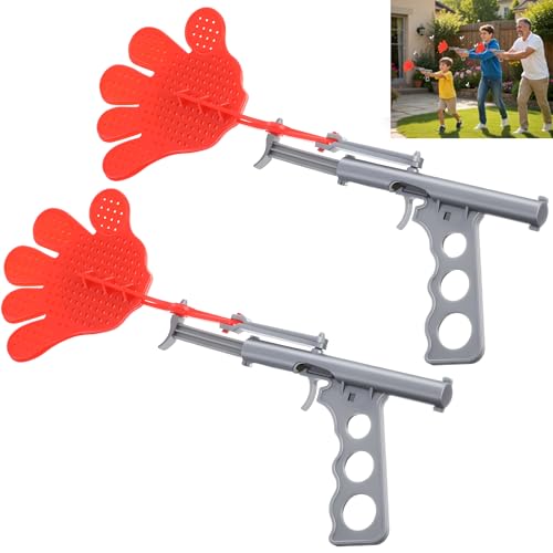 Qualiery 2 Pcs Fun Fly Swatter Gun, Plastic Bug Gun for Indoor and Outdoor Use, Reusable Christmas...