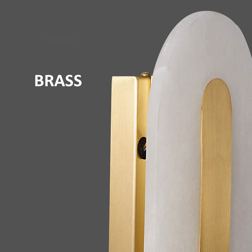 Applique da Parete in Marmo Moderne Lineari in Ottone Dorato con LED Dimmerabili Ideali per Camera da Letto Soggiorno Corridoio E Ingresso