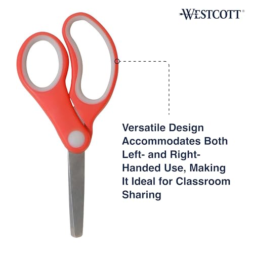 image for Westcott 55844 Right- and Left-Handed Scissors, Kids' Scissors, Back t