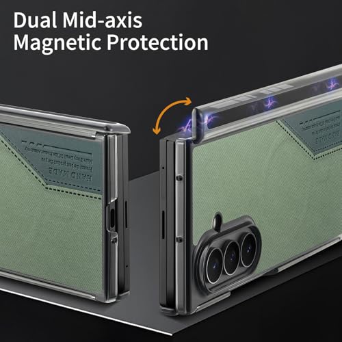 Coque Samsung Galaxy Z Trifold Étui Pliable Magnétique Patchwork Vert - 6
