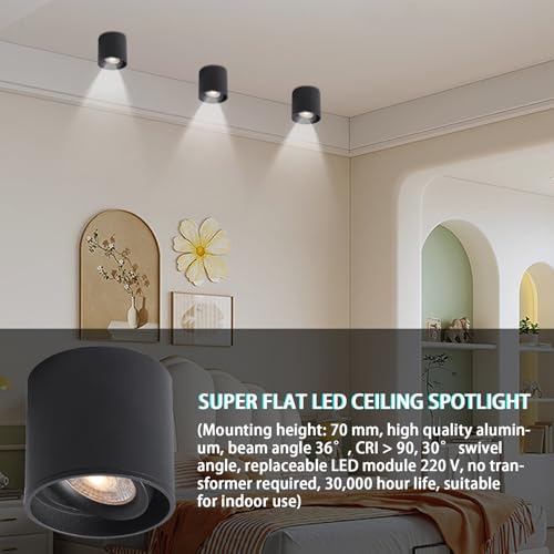 Spot de plafond LED rotatif avec applique murale orientable - 2