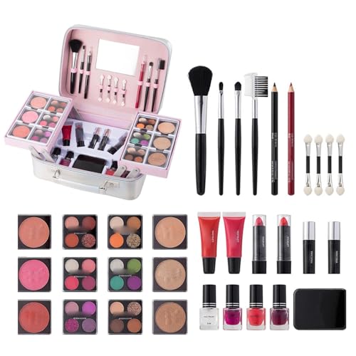Kit de maquillaje profesional, juego de brochas de maquillaje, set de maquillaje completo, kit de maquillaje impermeable, kit de labios profesional, maquillaje casual, set de maquillaje para fiestas