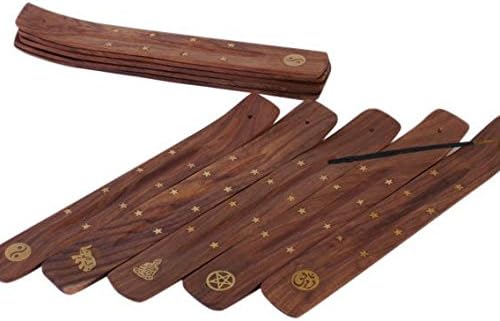 Wooden Incense Stick Holder Burning Joss Insence Ash Catcher Insense Burner Wood