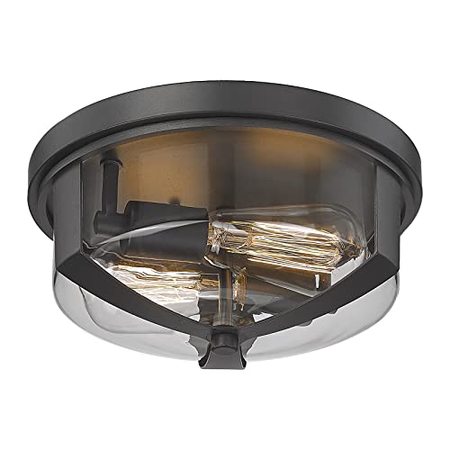 Darkaway Ceiling Light Fixtures Flush Mount Ceiling Light With Glass Shade, Indoor Outdoor Ceiling Light For Hallway Entryway Bedroom Porch Kitchen Stairways 2-Light E26 #TOP7