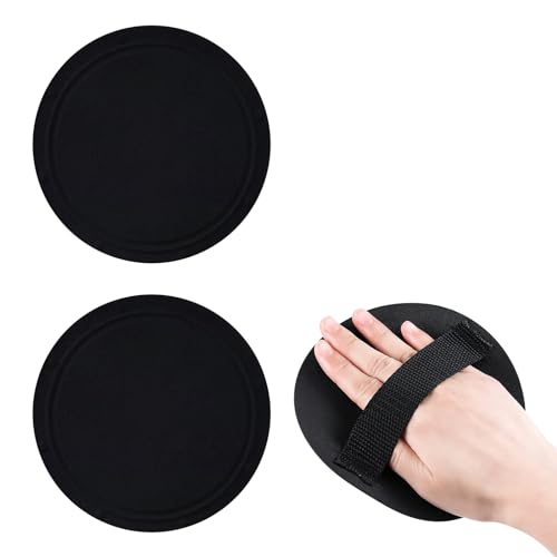 Gant de toilette exfoliant rond et réutilisable AUOCATTAIL lot de 2 gants noirs