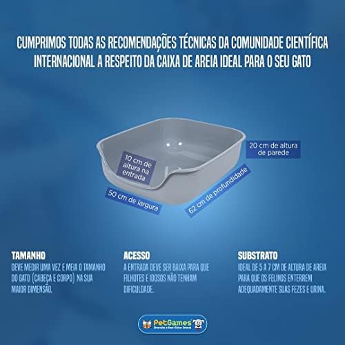 Pet Games Caixona De Areia Gelo - Bandeja Higiênica Para Gatos