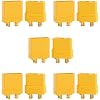 TMH XT90 Connector Plug Set (5 Pairs) Male & Female High-Temp Nylon & Gold-Plated Contacts Ideal for LiPo Batteries, RC Drones, FPV, ESC & DIY Projects