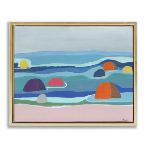 Buoy Floating Ocean Waves, 16 x 20 Inch Canvas in Floater Frame