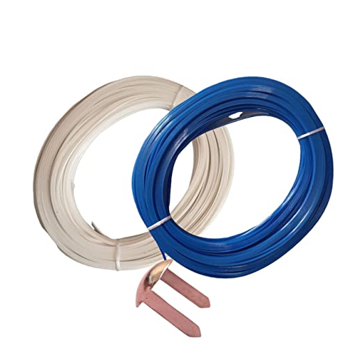 Image of ADW CRAFT'S Plastic Wire for Basket Making(2 Colours Best Combo|Plastic Koodai wire|Glass Wire For Basket Making|Koodai Wire Roll|Plastic Wire For Koodai (200 Grms, Dark Violet+Whtie, 1)