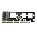 JMT NGFF M-Key NVME AHCI SSD to PCI-E 3.0 16x x4 Adapter Converter PCI Express 3.0 X4 X8 X16 to M Key M.2 NVME AHCI SSD Riser Card for XP941 SM951 PM951 A110 (Black)