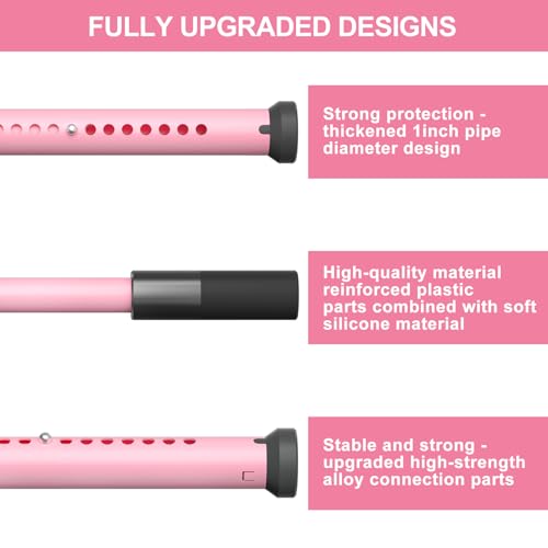 AceMining 1 Pack Sliding Door Security Bar, Patio Door Lock, 20-50 in, Pink - Image 4