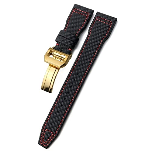 Bracelet de montre en nylon tissé anti-usure pliable pour boîtier Portugieser