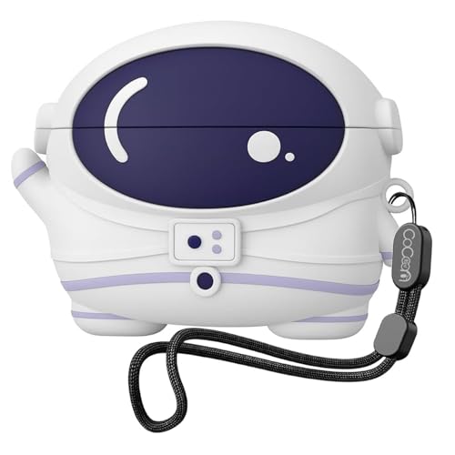 Image of Cartoon Silicone Case Cover Compatible for OnePlus Nord Buds 4 Pro (Astronaut + Lanyard)