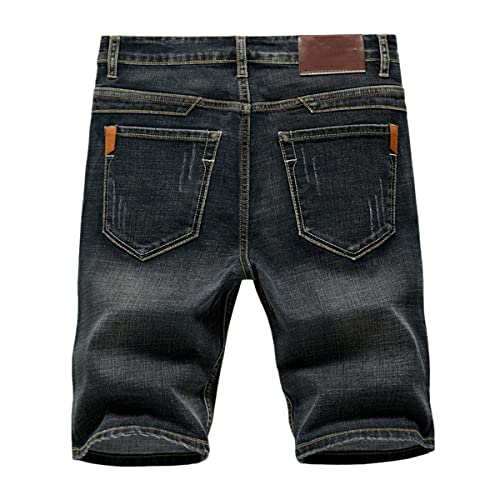 Short d'été homme fin et léger Kelsiop coupe slim bleu et noir tendance