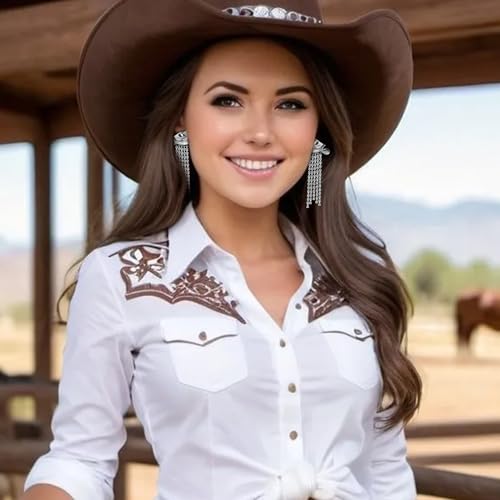 Western Cowgirl Earrings for women, Silver Rhinestone Dangle Earrings as Rodeo Country Concert Outfits for Women, Sparkly Western Boots Jewelry Cowboy Hats as Summer Concert Accessories4