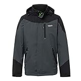 Impermeable Izas Finnlo Chaqueta Impermeable, Hombre, Dark Grey/Black, XL