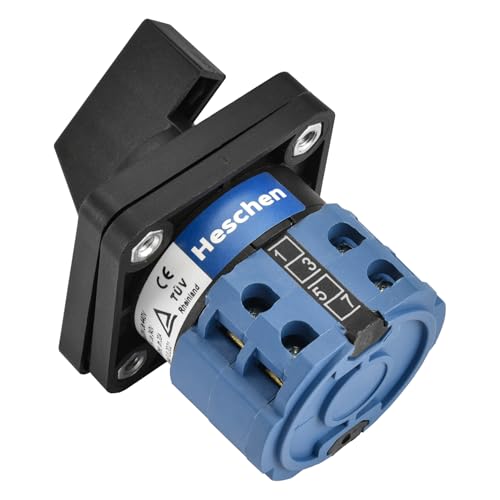 Heschen Universal-Nockenschalter, Drehschalter, Wechselschalter SZW26-20/N22.2, 660 V, 20 A, 2 Position, 8 Klemmen, CE