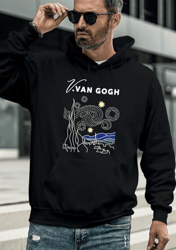 Sweat à capuche Inspire homme Van Gogh finition premium noire XS - 2