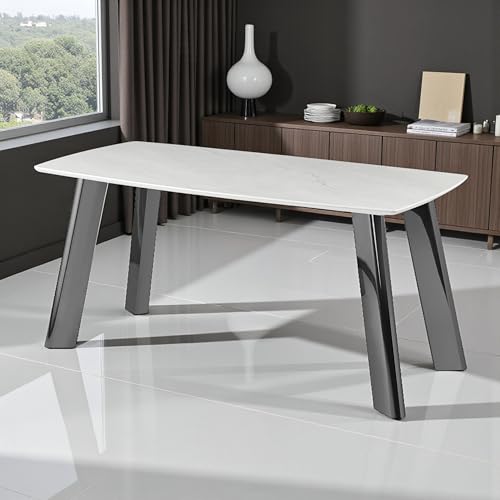 Image of The Attic Estella Urban 6 Seater Dining Set,Green,Titanium & Cream,160Cms