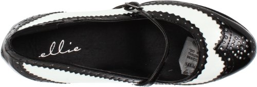 Ellie Shoes Women's 414-Flapper Pumps - Gangster Maid Costume Heels, Black White, 7 #TOP4