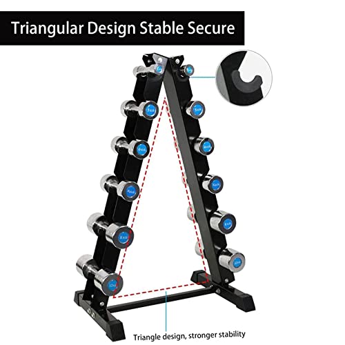 Bimiti Dumbbell Rack 6 Tier Weight Rack A-Frame Steel Strength Training Dumbbell Stand For Home Gym Exercise 800 Lbs Weight Capacity #TOP3