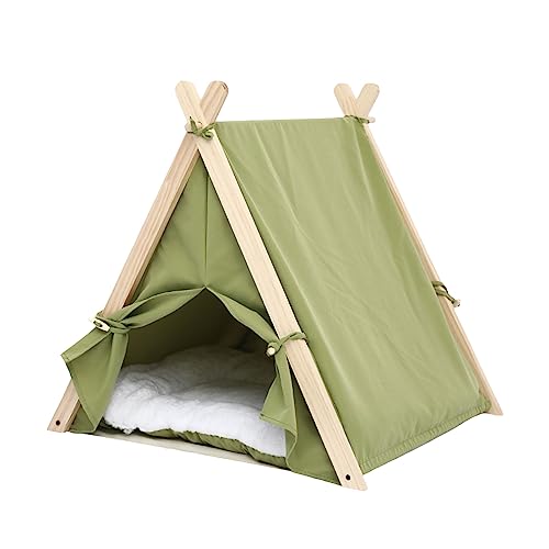 Barraca para Cachorros e Gatos, Casinha para Gatos, Multifuncional, Lavável para Casa (Verde)