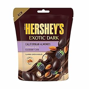 Hershey’s Exotic Dark Chocolate – Californian Almond Sprinkled with BlackBerry Flavor 30g ( Pack of 6)