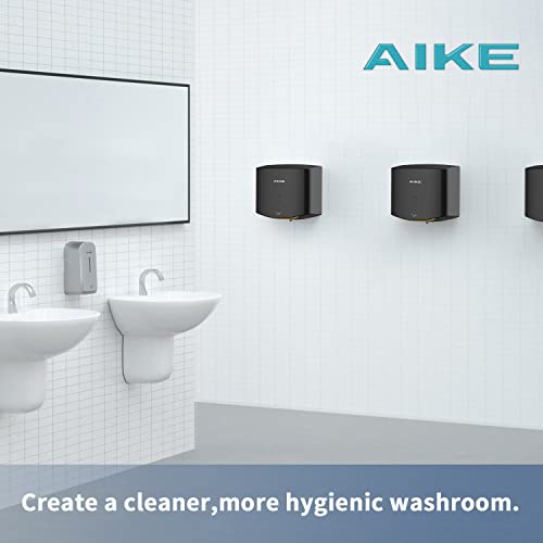 AIKE Air Wiper Compact Hand Dryer 110V 1400W Black (with 2 Pin Plug) Model AK2630