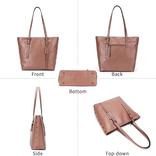 Image of KL928 Handbag for Women Tote Bag PU Leather Large Shoulder Bag Top Handle Satchel Purses 2Pcs Set