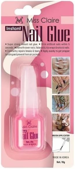 Miss Claire Miss Claire Nails Glue, Clear, 10 Grams, 10 g