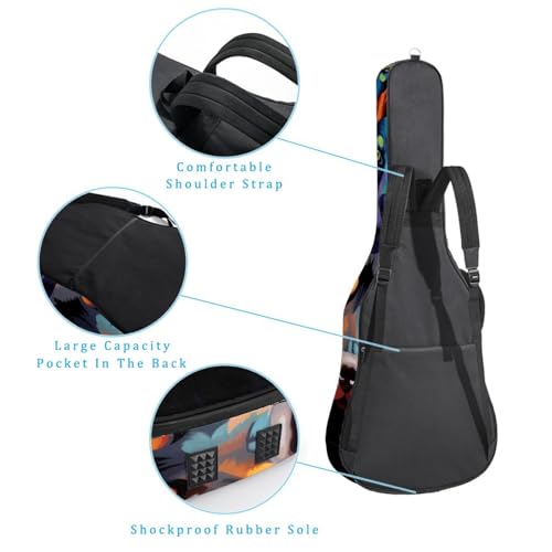 Housse guitare acoustique 40 pouces imperméable à motif teckel - 3
