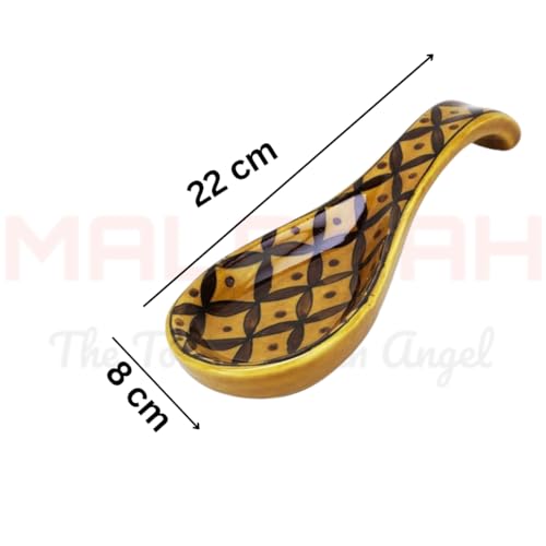 Image of Malaikah Ceramic Spoon Rest Pack of 1 for Home, Kitchen, Dining, Kitchen Decor & Gifting