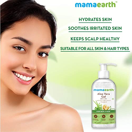 Mamaearth Aloe Vera Gel - 300ml | For Face, with Pure Aloe Vera & Vitamin E for Skin and Hair | All Skin Type (Image - 3)