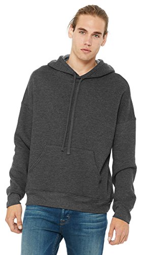 Bella Canvas 3729 Unisex Sponge Fleece Pullover Sweatshirt-Dark Grey Heather-S (US)