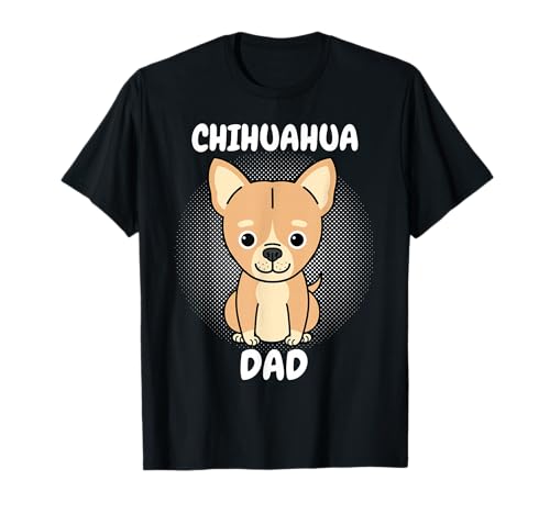 Chihuahua Pai Dia do cão Dad Papa Daddy t-shirt, Preto, S