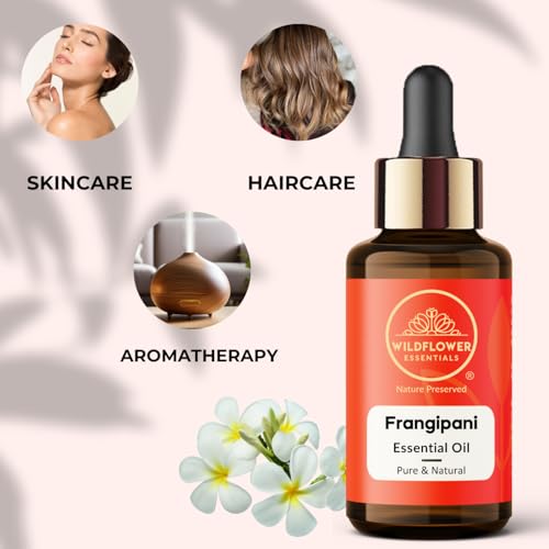 Image of Frangipani Essential Oil (Plumeria alba) for Skin, Face, Aromatherapy & DIY Soap, Candle Making Scent 30ml (1 oz)