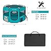 Portable-Pet-Playpen-Foldable-Kennels-Playpen-for-DogCat-Carrying-Case-Travel-Removable-Shade-Cover-Predelivery-Room-Indoor-Outdoor-Water-Resistant-Suitable-for-DogsCatsRabbitsPets Pet Playpen Removable Shade Cover