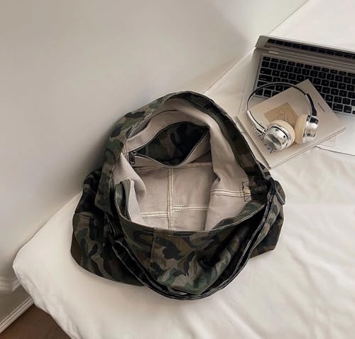 Bolso cruzado de lona camuflaje para mujer y hombre miniatura 3