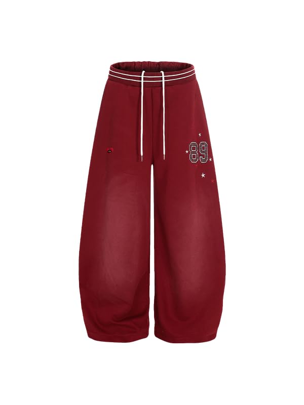 Aelfric Eden Baggy męskie spodnie do biegania, spodnie sportowe, damskie szerokie nogawki, spodnie dresowe, uniseks, wysoka talia, spodnie rekreacyjne, Y2K, długie spodnie, styl vintage, Streetwear