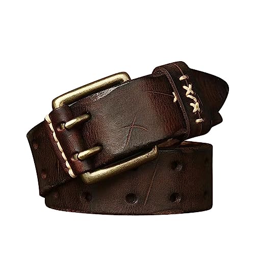 Ceinture rustique en cuir pour homme - Le style décontracté rétro pour vos jeans favoris