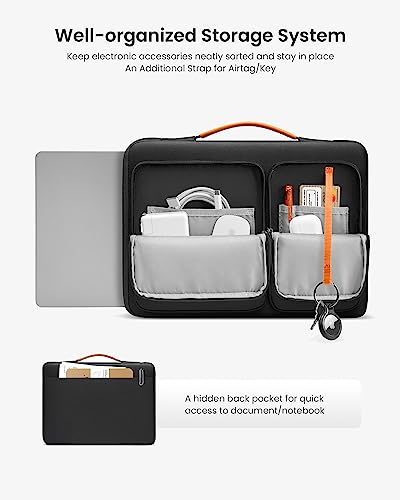 Tomtoc 360 Protective Laptop Sleeve For 14-Inch Macbook Pro M2/M1 Pro/Max A2779 A2442 2023-2021, 13.5-14.4 Inch Surface Laptop Studio/5/4/3, Water-Resistant Carrying Case For Asus Vivobook/Zenbook 14 #TOP1