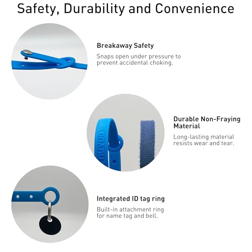 image for Breakaway Cat Collar - Soft, Comfortable, and Lightweight Safety Buckl