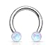 Synthetic Opal WildKlass Horseshoe 316L Surgical Steel Circular Barbell