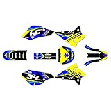 Kalair GFX Graphics Kit for Suzuki DRZ 125 (2001-2007) Icon Series Yellow 09 Mil - Dirt Bike Custom Racing Graphics Decals Stickers Kit, no-Plastics
