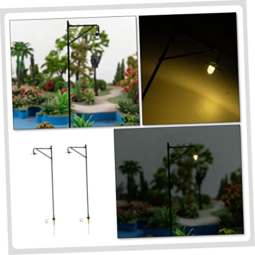 Yardwe 4 Pçs Lanterna De Luz Decoração Em Escala De Paisagem Para Acessórios De Casa Caminho De LED